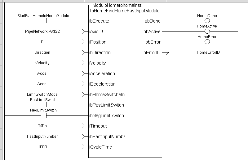 UDFB HomeFindHomeFastInputModulo: LD example